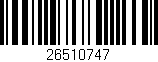 Código de barras (EAN, GTIN, SKU, ISBN): '26510747'