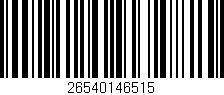 Código de barras (EAN, GTIN, SKU, ISBN): '26540146515'