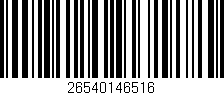 Código de barras (EAN, GTIN, SKU, ISBN): '26540146516'