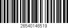 Código de barras (EAN, GTIN, SKU, ISBN): '26540146519'