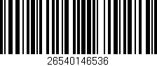 Código de barras (EAN, GTIN, SKU, ISBN): '26540146536'