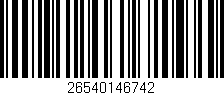 Código de barras (EAN, GTIN, SKU, ISBN): '26540146742'