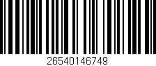 Código de barras (EAN, GTIN, SKU, ISBN): '26540146749'