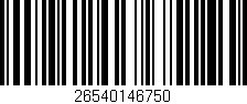 Código de barras (EAN, GTIN, SKU, ISBN): '26540146750'