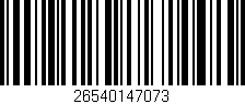 Código de barras (EAN, GTIN, SKU, ISBN): '26540147073'