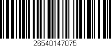 Código de barras (EAN, GTIN, SKU, ISBN): '26540147075'