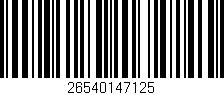 Código de barras (EAN, GTIN, SKU, ISBN): '26540147125'