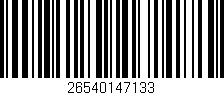 Código de barras (EAN, GTIN, SKU, ISBN): '26540147133'