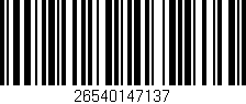 Código de barras (EAN, GTIN, SKU, ISBN): '26540147137'