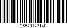 Código de barras (EAN, GTIN, SKU, ISBN): '26540147148'