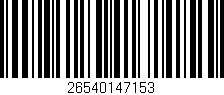 Código de barras (EAN, GTIN, SKU, ISBN): '26540147153'