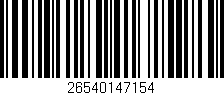 Código de barras (EAN, GTIN, SKU, ISBN): '26540147154'