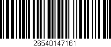 Código de barras (EAN, GTIN, SKU, ISBN): '26540147161'