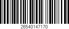 Código de barras (EAN, GTIN, SKU, ISBN): '26540147170'