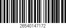 Código de barras (EAN, GTIN, SKU, ISBN): '26540147172'
