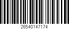 Código de barras (EAN, GTIN, SKU, ISBN): '26540147174'