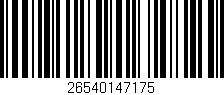 Código de barras (EAN, GTIN, SKU, ISBN): '26540147175'