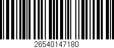 Código de barras (EAN, GTIN, SKU, ISBN): '26540147180'