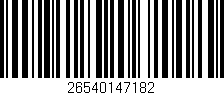 Código de barras (EAN, GTIN, SKU, ISBN): '26540147182'