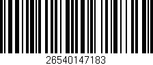 Código de barras (EAN, GTIN, SKU, ISBN): '26540147183'