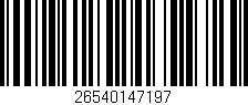 Código de barras (EAN, GTIN, SKU, ISBN): '26540147197'