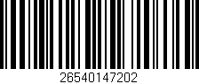 Código de barras (EAN, GTIN, SKU, ISBN): '26540147202'