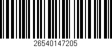 Código de barras (EAN, GTIN, SKU, ISBN): '26540147205'