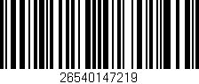 Código de barras (EAN, GTIN, SKU, ISBN): '26540147219'