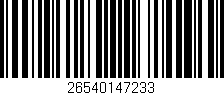 Código de barras (EAN, GTIN, SKU, ISBN): '26540147233'