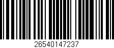 Código de barras (EAN, GTIN, SKU, ISBN): '26540147237'