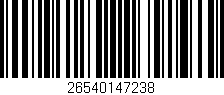 Código de barras (EAN, GTIN, SKU, ISBN): '26540147238'