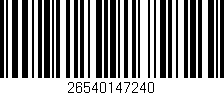 Código de barras (EAN, GTIN, SKU, ISBN): '26540147240'