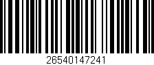 Código de barras (EAN, GTIN, SKU, ISBN): '26540147241'