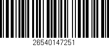 Código de barras (EAN, GTIN, SKU, ISBN): '26540147251'