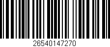 Código de barras (EAN, GTIN, SKU, ISBN): '26540147270'