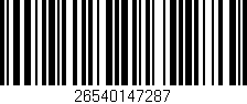 Código de barras (EAN, GTIN, SKU, ISBN): '26540147287'