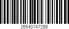 Código de barras (EAN, GTIN, SKU, ISBN): '26540147288'