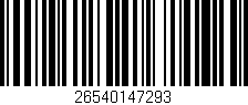 Código de barras (EAN, GTIN, SKU, ISBN): '26540147293'