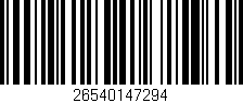 Código de barras (EAN, GTIN, SKU, ISBN): '26540147294'