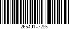 Código de barras (EAN, GTIN, SKU, ISBN): '26540147295'