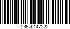 Código de barras (EAN, GTIN, SKU, ISBN): '26540147323'