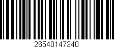 Código de barras (EAN, GTIN, SKU, ISBN): '26540147340'