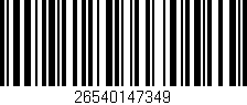 Código de barras (EAN, GTIN, SKU, ISBN): '26540147349'