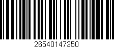 Código de barras (EAN, GTIN, SKU, ISBN): '26540147350'