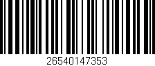 Código de barras (EAN, GTIN, SKU, ISBN): '26540147353'