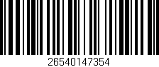 Código de barras (EAN, GTIN, SKU, ISBN): '26540147354'