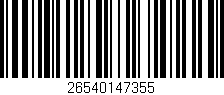 Código de barras (EAN, GTIN, SKU, ISBN): '26540147355'
