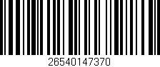 Código de barras (EAN, GTIN, SKU, ISBN): '26540147370'