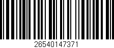 Código de barras (EAN, GTIN, SKU, ISBN): '26540147371'