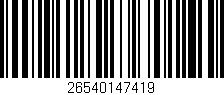 Código de barras (EAN, GTIN, SKU, ISBN): '26540147419'